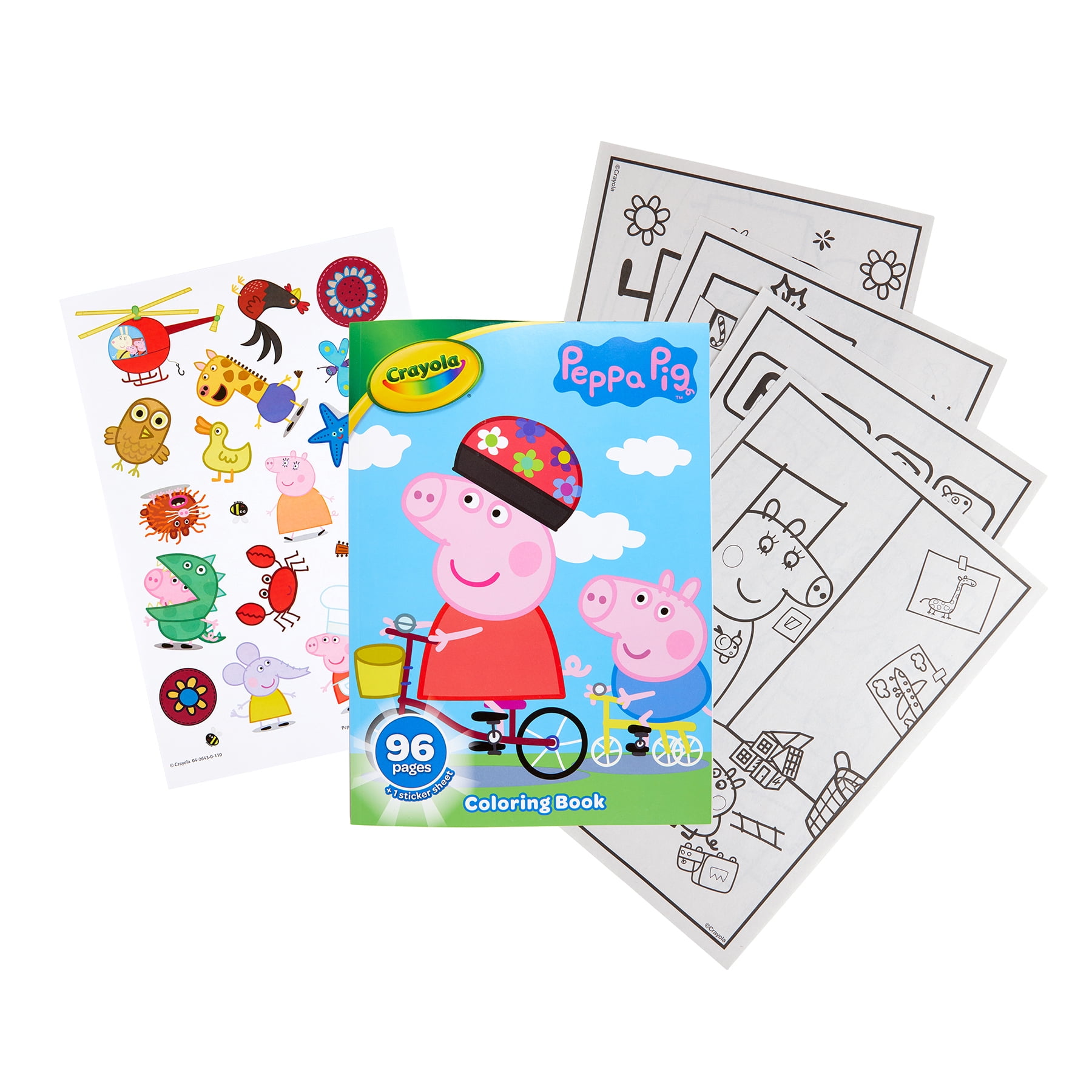Crayola Coloring Book, Peppa Pig, 96 Pages, Pack of 8