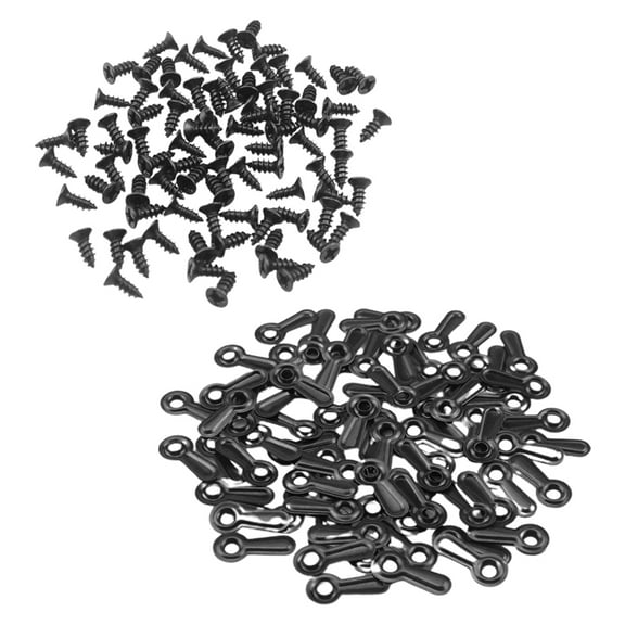 Raindrops  100 Pcs Clip Picture Frames to Wall Photo Hooks Hangers Black