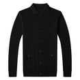 thumbnail image 7 of Mens Double Pocket Sweater Coat Solid Color Sweater Cardigan Coat, 7 of 7