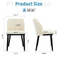 thumbnail image 4 of Yeshouse juego de 2 sillas de comedor tapizadas en terciopelo, asiento acolchado y patas de madera, diseño moderno, ideales para comedor, restaurante, cafetería o sala de estar, 4 of 8
