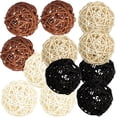 thumbnail image 2 of AMLESO 12Pcs Handmade Wicker Rattan Balls Home Christmas Wedding Party Decorative Craft, 2 of 5