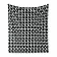 thumbnail image 1 of Pinwheel Soft Flannel Fleece Throw Blanket, Curved Geometric Style Shaped Minimalist Pattern Geometric Featured Design, Cozy Plush for Indoor and Outdoor Use, 50" x 60", Black and White, by Ambesonne, 1 of 6