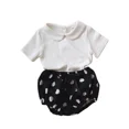 thumbnail image 5 of Body coreano de verano para mujer, camiseta de manga corta con cuello redondo, pantalones versátiles de media manga, pantalones grandes de pan de PP, traje para niños, 5 of 5