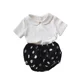thumbnail image 5 of Body coreano de verano para mujer, camiseta de manga corta con cuello redondo, pantalones versátiles de media manga, pantalones grandes de pan de PP, traje para niños, 5 of 5