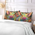 thumbnail image 6 of GZHJMY Cute Colorful Piggy Plush Pillow Case,Zippered Bed Pillow Pillowcases,Super Soft and Cozy Pillowcase Covers for Sleep - Standard Size 20x26in Home Decor, 6 of 7