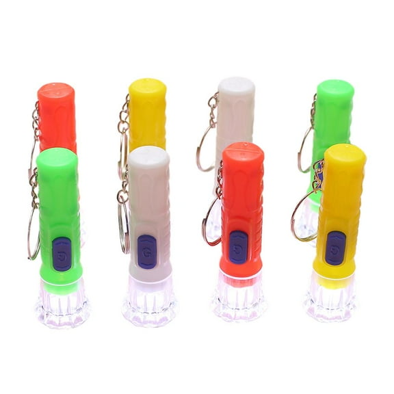 Outdoor Mini LED Keychain Flashlight Portable White Torch Chain Light Lamp