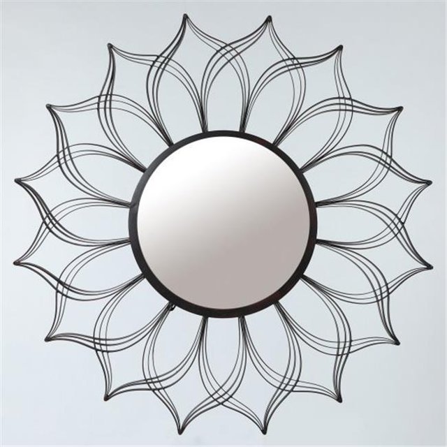 Luxen Home WHA260 Sunflower Mirror Wall Decor