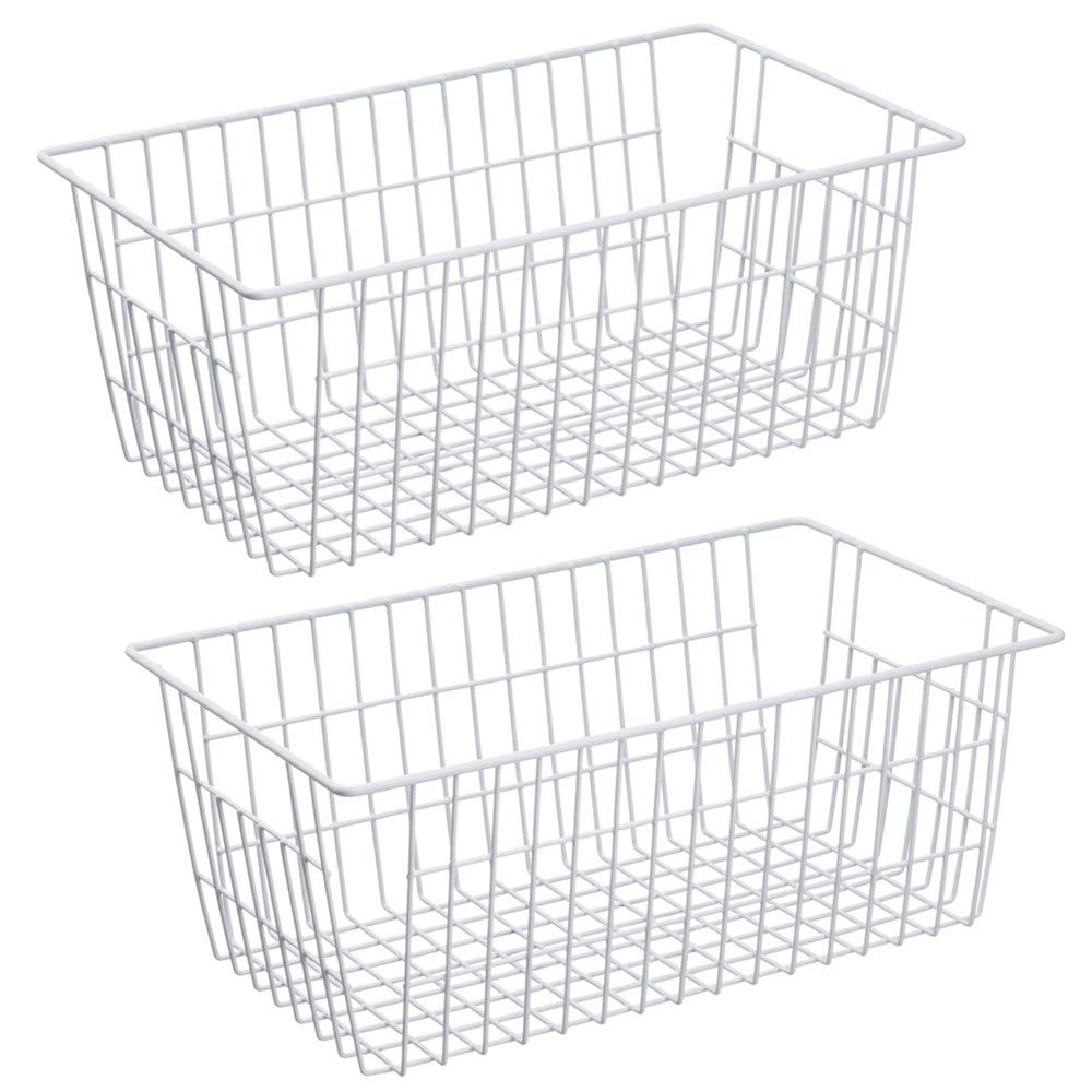 SANNO Stackable Wire Storage Baskets Chest Freezer Baskets Farmhouse ...