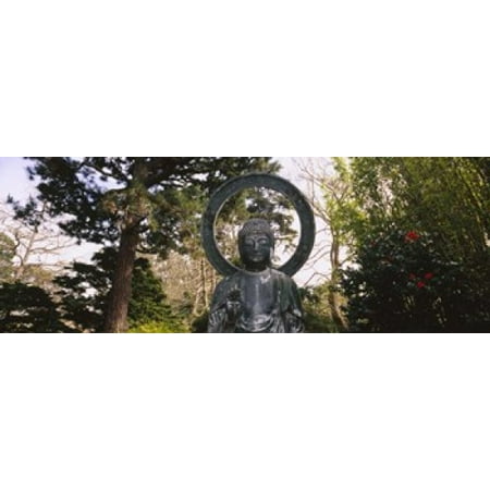 Tea Garden Golden Gate Park - Statue of Buddha in a park Japanese Tea Garden Golden Gate Park San Francisco California USA Poster Print