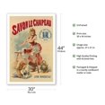 thumbnail image 2 of Le Chapeau Soap (Savon le Chapeau) - Lyon Marseilles France - Vintage Advertising Poster by Francisco Tamagno c.1873 - Fine Art Matte Paper Print (Unframed) 30x44in, 2 of 4
