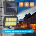 thumbnail image 4 of Kuymtek Luz de pared con sensor de movimiento PIR resistente al agua para jardín solar LED para exteriores (120COB A), 4 of 7