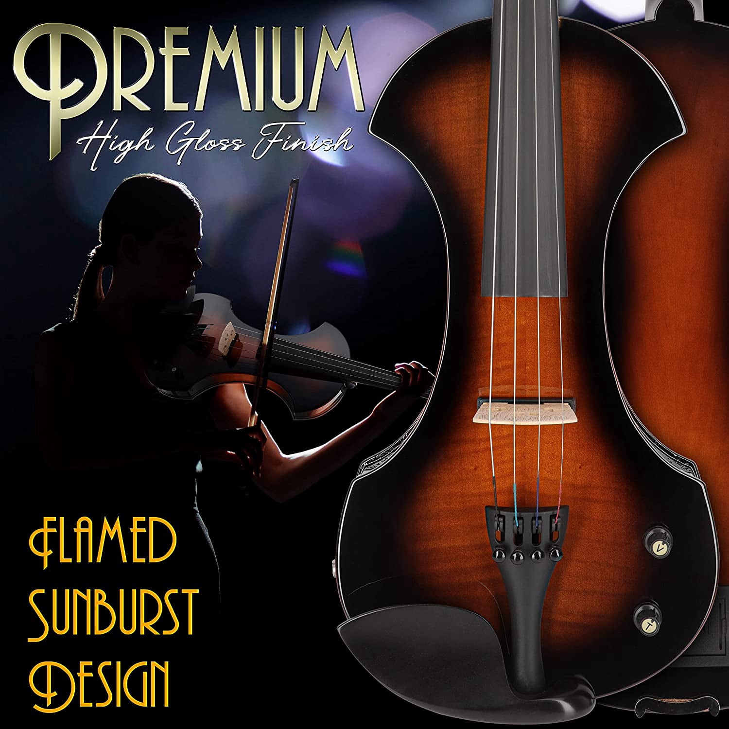 Pyle Full Size Electric Violin and Amplifier Kit