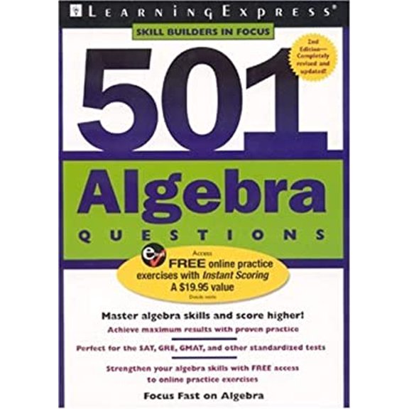 Pre-Owned 501 Algebra Questions (501 Series) (Paperback) 157685552X 9781576855522