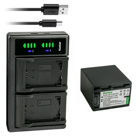 Kastar NP-FH100 Battery 1-Pack and LTD2 USB Charger Compatible with Sony HDR-SR60 HDR-SR62 HDR-SR67 HDR-SR7 HDR-SR70HDR-SR8 HDR-SR80 HDR-SR82 HDR-SR87 HDR-SR90 HDR-TG1 HDR-TG3 HDR-TG5 HDR-TG7 Camera