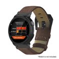 thumbnail image 3 of Bracelet de Montre en Cuir Brun Fait à la Main avec Texture Rétro et Boucle en Acier Inoxydable - Bracelet de Remplacement Ajustable pour Garmin Forerunner 220/230/235/620/630/735XT - Durable, Facile à Installer avec, 3 of 5