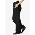 thumbnail image 3 of Woman Within Plus Size Petite Stretch Denim Wide-Leg Five-Pocket Jeans, 3 of 6