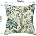 thumbnail image 6 of Sage Green Blue Pillow Covers 16x16 Inch 2 Pcs Spring Chinoiserie Floral Decor Throw Pillows Boho Vintage Flower Seasonal Outdoor Decoration Pillowcase Linen Cushion Cover for Couch Sofa Bed, 6 of 6