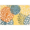 thumbnail image 6 of Oasis Modern Floral Gold and Orange Polypropylene Indoor Outdoor Area Rug, 2'x3' Rectangle, 6 of 7