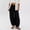 Black, variant on Women's Harem Pant Lightweight Wide Leg Pants Casual Loose Linen Pant Trousers Elastic Cuffs Balloon Pants Beach Vacation