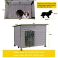 thumbnail image 5 of Aivituvin Wooden Dog House Anti-chewing Kennels for Outdoor & Indoor, Gray, Large, 5 of 9