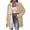 Beige, variant on Sevevn Women's Winter Loose Solid Sweater Long Sleeve Cardigan Top Coat Gift for Girls