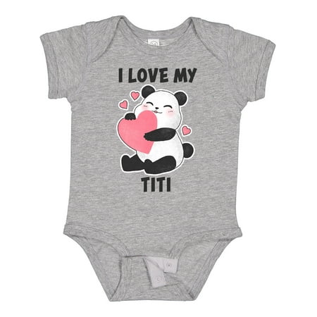 

Inktastic I Love My Titi with Panda Illustration Gift Baby Boy or Baby Girl Bodysuit