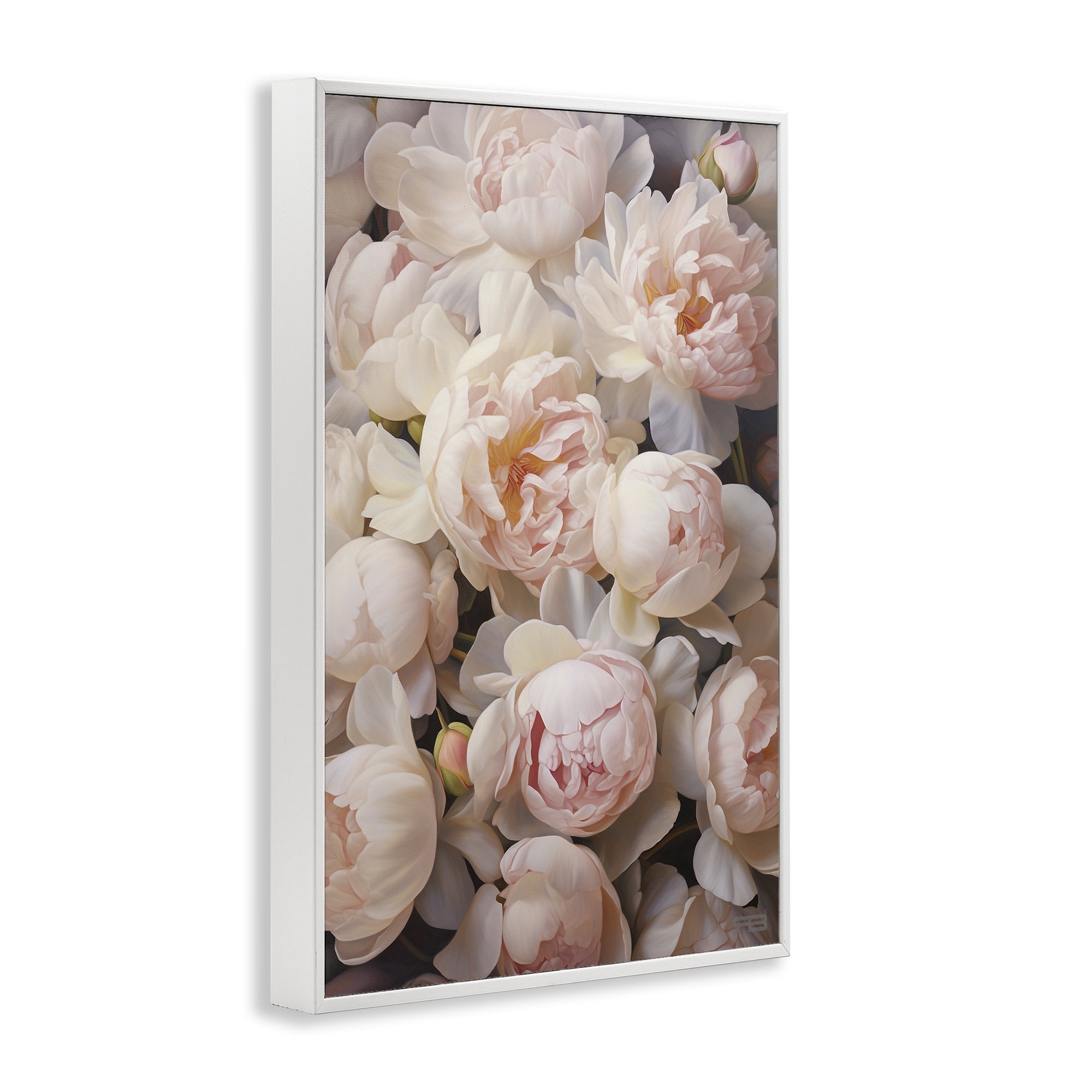 Stupell Industries Blooming Pink Peonies Botanical & Floral Painting White Framed Art Print Wall Art, 20 x 30