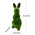 thumbnail image 3 of Easter Bunny decor, 15 in Flocked Resin Figure, Easter Yard decorations Outdoor, Spring Outdoor decor, Front Porch Seasonal Display, Sage Green, 1 Pc (178 Chars), 3 of 8