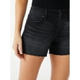 thumbnail image 4 of Sofia Jeans Women's Lila Mid Rise Distressed High Low Hem Shorts, 4 of 6