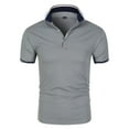 thumbnail image 3 of JTieacloth Collared Work Shirts Men's Shirts Performance Wicking Classic Fit Button Shirts For Men Gray L, 3 of 4