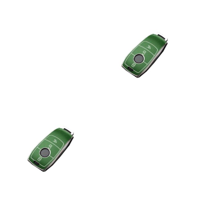 Kenally Funda de llave modificada para coche, funda protectora para mando a distancia, accesorio de moda, reemplazo para Mercedes Red Verde 2piezas