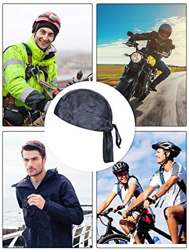 6 Pieces Sweat Wicking Beanie Cap Helmet Liner Skull Cap Breathable Cycling Head Wrap for Women Men Outdoor Activities 