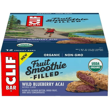 Clif Bar® Fruit Smoothie Filled Wild Blueberry Acai Energy Bar 12-1.76 oz.