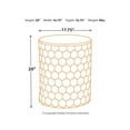 thumbnail image 3 of Signature Design by Ashley Polly Geometric Honeycomb Indoor & Outdoor Accent Stool, White, 3 of 5