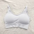 thumbnail image 2 of Sonducket Sujetador deportivo sin costuras para mujer, Top deportivo Push Up para fitness, Sujetador deportivo con relleno en la espalda en U, Sujetador de Ropa interior Blanco Sonducket AP000316-01, 2 of 6