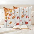 thumbnail image 3 of Fallen Maple Leaf Outdoor Waterproof Pillow Covers, Vintage Red Fruit Wooden Grain Decorative Square Throw Pillowcase Sofa Cushion Sham for Patio/Couch/Chair, 18"x18" 2 Pack, 3 of 8