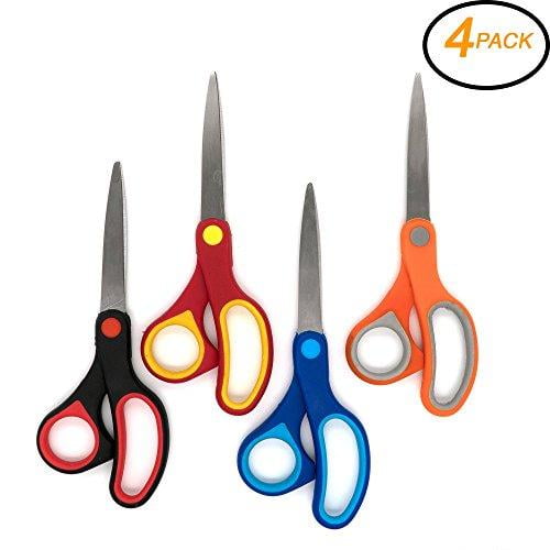 Emraw Soft Grip Stainless Steel Scissors Soft Comfort Grip Handles