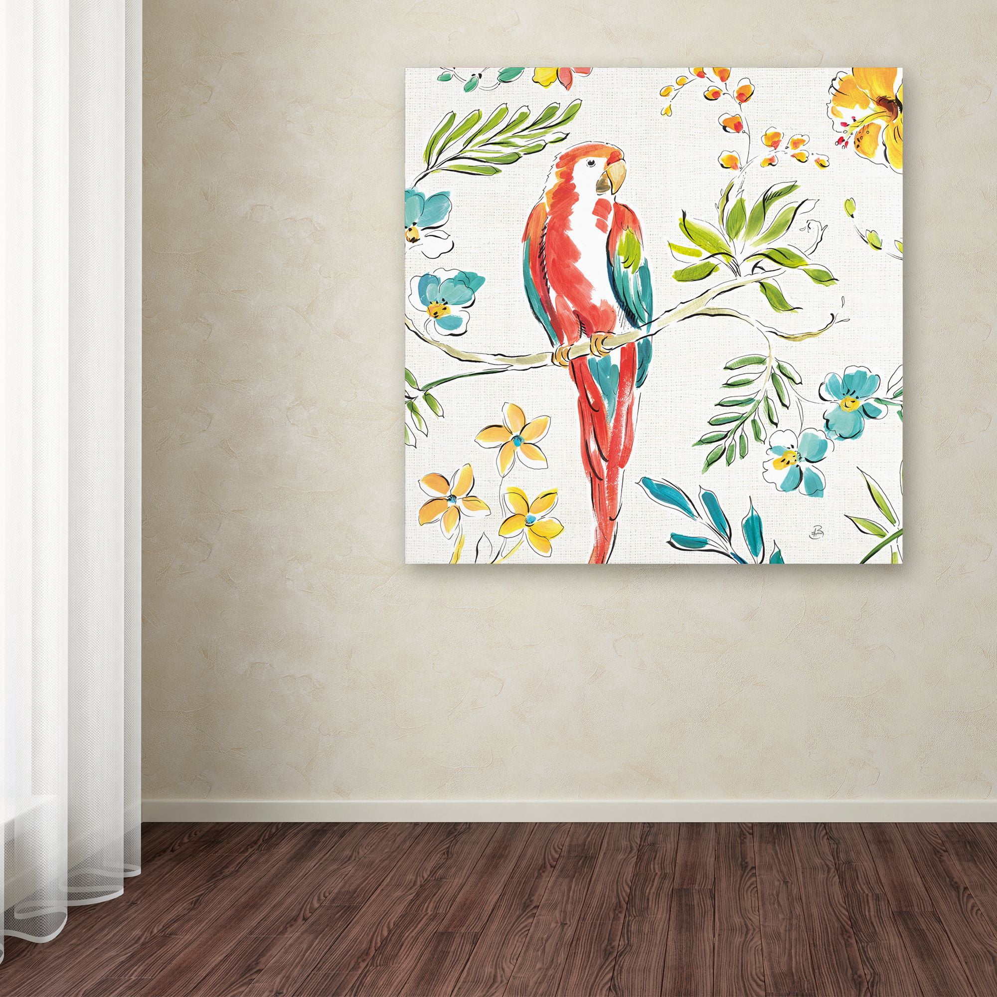 Trademark Fine Art 'Tropical Oasis III White' Canvas Art by Daphne Brissonnet