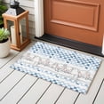 thumbnail image 4 of Entryway Rug 2'x3', Blue Plaid Farmhouse Small Rug for Kitchen Bathroom Door Mat Indoor Entrance, Watercolor Cute Country Pigs Checkered Non-Slip Area Rugs Floor Mats Carpet Front Door Rugs, 4 of 8
