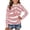 Red, variant on lnmuld Girls Cute Summer Tops Long Sleeve Carnival Stripe Tee Colorful Festival Party Top Comfortable Casual Blouse for Kids Color:Red,Size:7-8 Years
