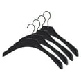thumbnail image 1 of Perchas de ropa de 4 piezas con gancho circular Unique Bargains color negro, 1 of 5