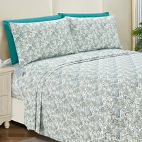 Mocassi Luxury Soft Bed Sheets Paisley Pattern - 1500 Series Hotel Quality Microfiber Softness Wrinkle and Fade Resistant (6-Piece) Bedding Set, California King, Paisley Teal
