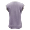 thumbnail image 4 of Women's Classic Loose Fit Sleeveless Lace Blouse with Round Neck for Everyday and Travel, Purple, XL, 4 of 5