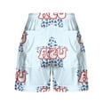 thumbnail image 3 of DDAPJ pyju Wide Leg Shorts for Women Hawaiian Beach Shorts Tropical Palm Tree Printed Casual Aloha Drawstring Shorts Summer Vacation Short Pants with Pockets Prime Deals Today Light Blue L, 3 of 5