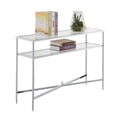 thumbnail image 2 of Pemberly Row Contemporary Console Table in Clear Glass and Chrome Metal Frame, 2 of 5