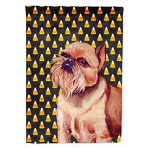Carolines Treasures LH9055-FLAG-PARENT Brussels Griffon Candy Corn Halloween Portrait Flag multicolor