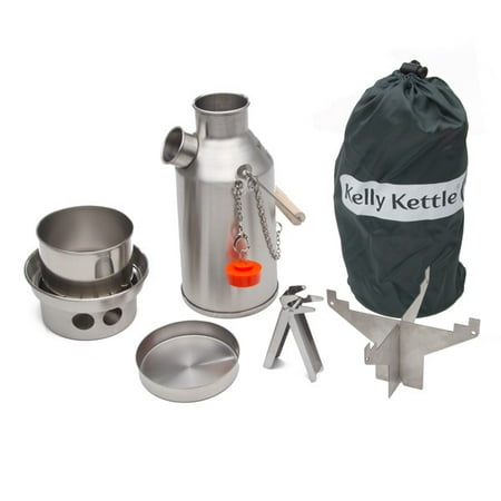 Kelly Kettle Trekker Basic Kit (Small) - Stainless (Best Backpacking Stove Kit)