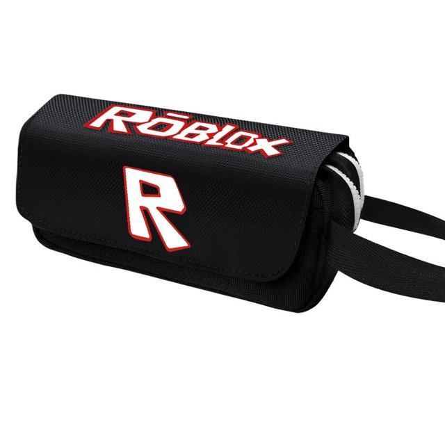 ROBLOX-Bolsa de lápices periféricos de impresión, caja de papelería de gran capacidad para estudiantes, bolsa de almacenamiento de oficina con cremallera de doble capa, regalo