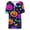 Dark Blue, variant on Girls V‑Neck Short‑Sleeve Printed T‑Shirt Halloween‑Themed Fashion Casual Loose Comfortable Kids Tops For Party Daily Outing