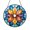 Acrylic 3.5 Inch, variant on Sunburst Flower Stained Glass Suncatcher Window Decor Colorful Round Floral Hanging Glass Art for Home Interior